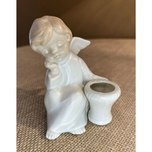 Vintage Fitz and Floyd Japan 1981 Angel Candlestick